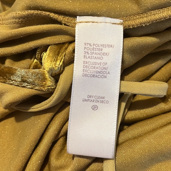 Rebecca Minkoff ROMY Velvet Midi Skirt Gold Citrine Size 4 - Picture 10 of 10